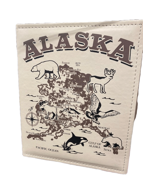 Alaska Embossed Map, Photo Album ALBUMS