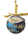 Blue Gold Wolf Howling, Ball Ornament COLLECTIBLES / ORNAMENTS
