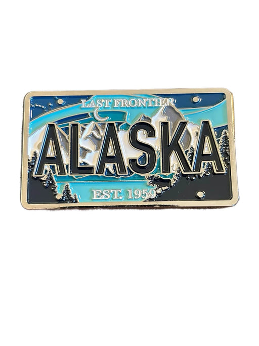 Enamel Northern Lights License Plate Magnet COLLECTIBLES / MAGNETS