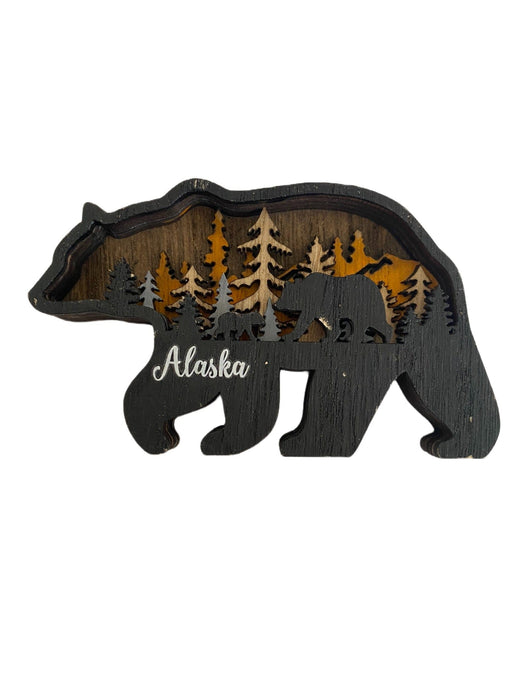 Layered Wooden Bear, Magnet COLLECTIBLES / MAGNETS