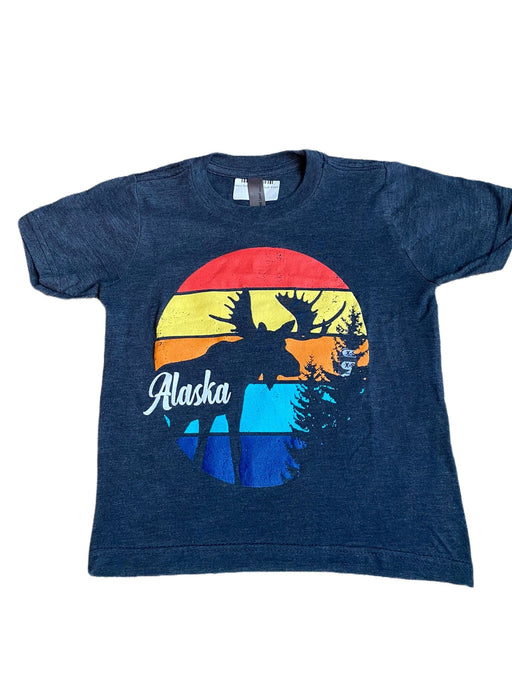Retro Sunset Moose, Youth T-shirt SOFT GOODS / KIDS