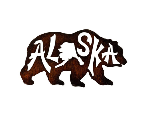 Metal Magnet - Alaska Bear, w/ "Alaska" cut out COLLECTIBLES / MAGNETS