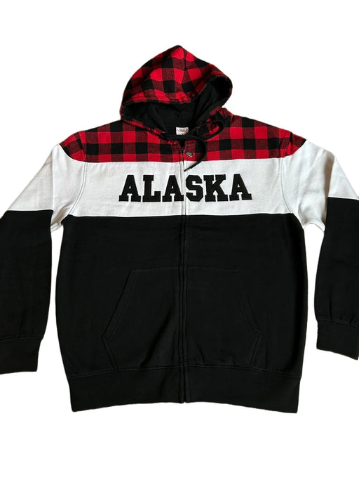 3 Tone plaid Panel, Full Zip Hoodie SOFT GOODS / S-SHIRTS