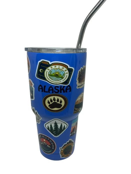 30 oz Mountain Sticker Tumbler Travel/Bottles and Cups