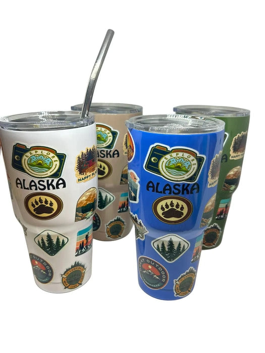30 oz Mountain Sticker Tumbler Travel/Bottles and Cups