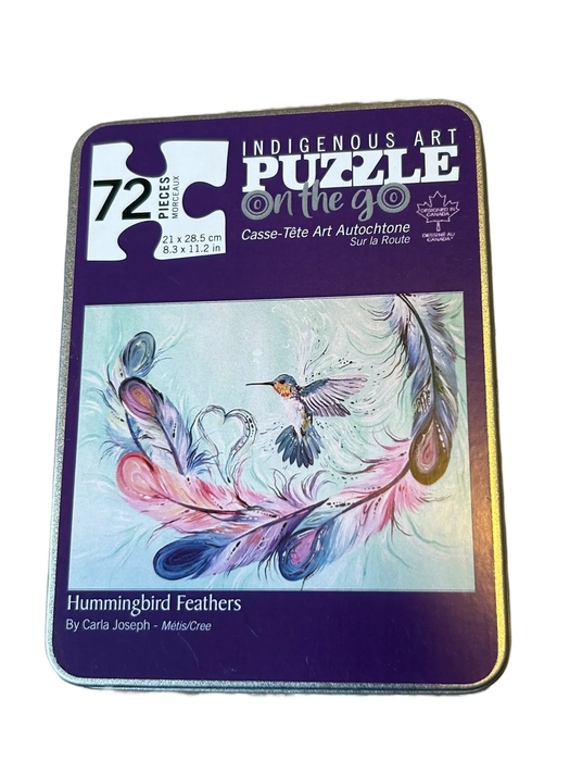 Hummingbird Feathers,  Puzzle on the go Tin