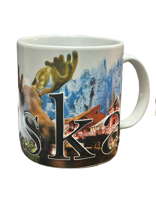 Alaska Color Relief Moose Mug