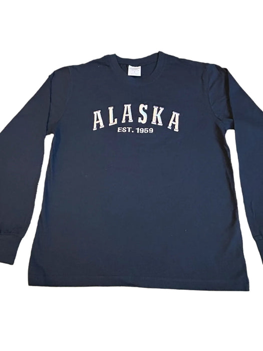 Alaska EST 1959, Embroidered Long Sleeve Shirt