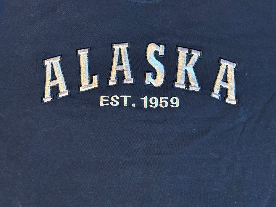 Alaska EST 1959, Embroidered Long Sleeve Shirt