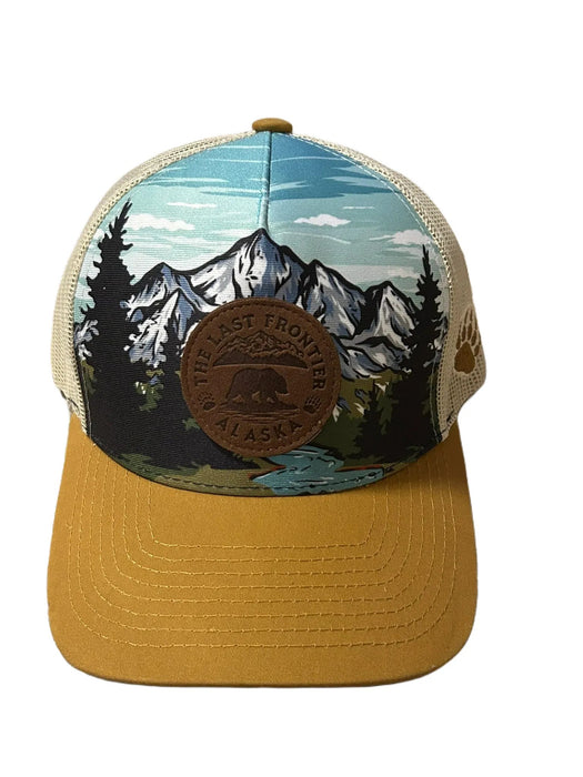 Sublimation Mountain, Leather Patch, Trucker Hat