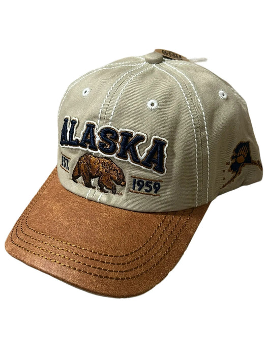 Alaska Grizzly Applique, Baseball Hat