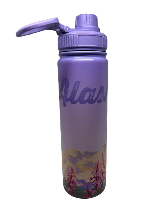 Alaska Firweed Mountain, Water Bottle