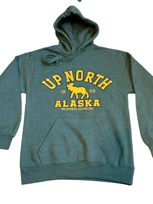 Up North Moose Applique, Pull Over Hoodie