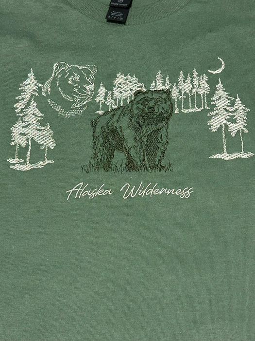 The Watcher Bear, Embroidered T-shirt