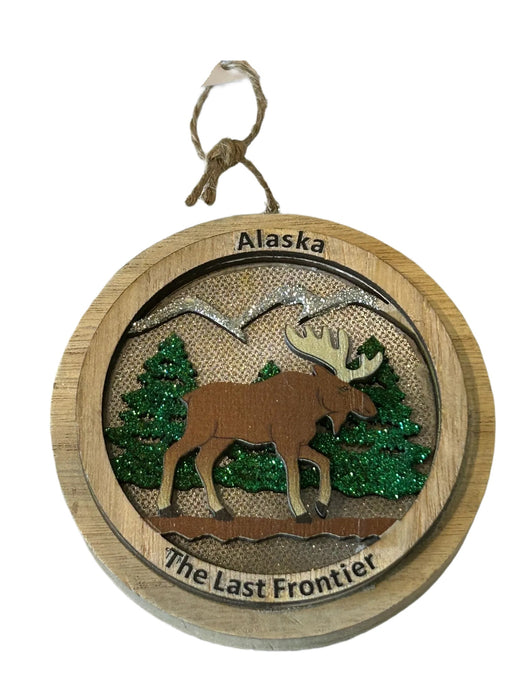 Moose Wood Light up, Ornament