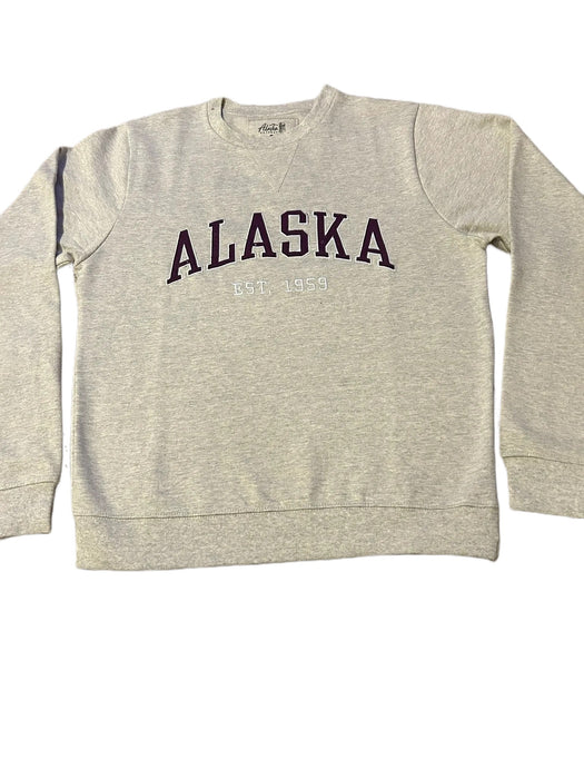 Applique Pull Over Oatmeal Crew Neck