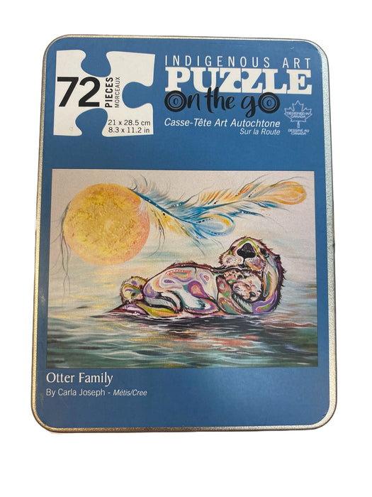 Otter Family, on the Go Tin Puzzle