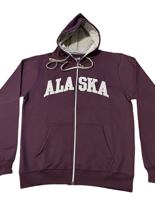 Applique Full Zip Potent Purple Hoodie