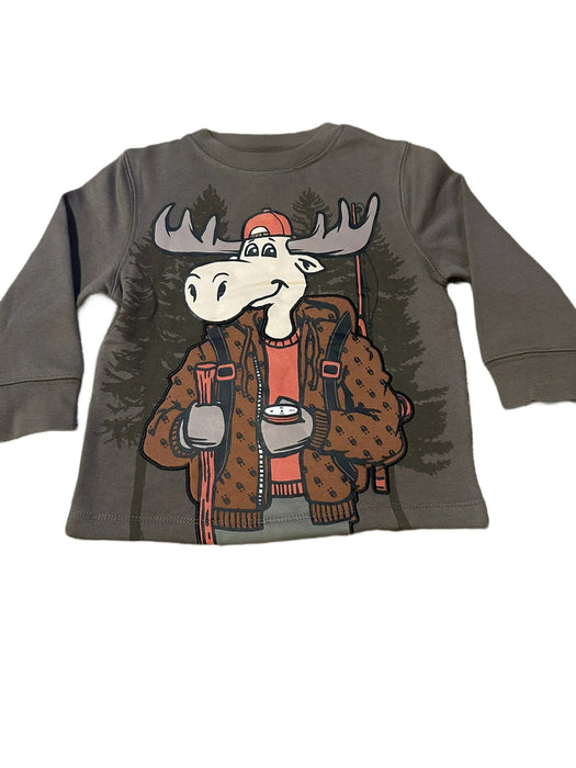 Moose Front and Back Youth Crew Neck