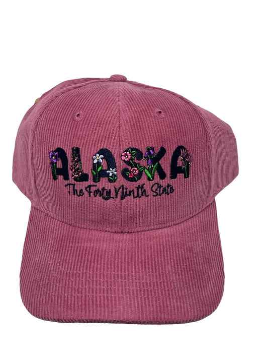 Alaska Floral Corduroy Baseball Hat WEARABLES / BASEBALL HATS