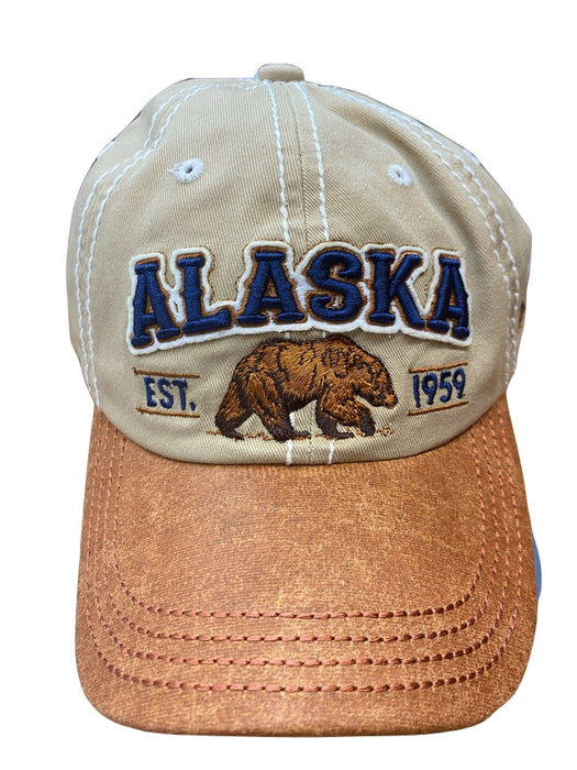 Alaska Grizzly Applique, Baseball Hat WEARABLES / BASEBALL HATS