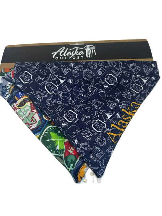 Alaska Icon & Sticker Collage 2 Pack Bandana,  L/ XL PETS