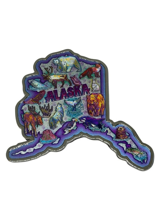 Alaska Map Die Cut Foil Magnet COLLECTIBLES / MAGNETS