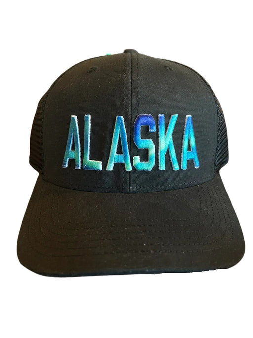 Alaska Northern Lights Letters, Trucker Hat WEARABLES / BASEBALL HATS