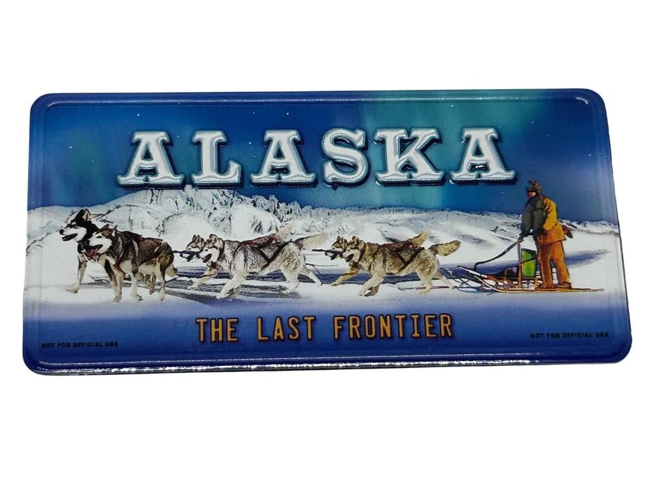 Alaska Sled Dog License Plate, Magnet COLLECTIBLES / MAGNETS