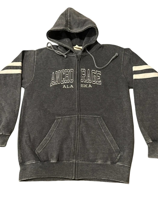 Anchorage Alaska Full Zip Burnout Hoodie SOFT GOODS / S-SHIRTS