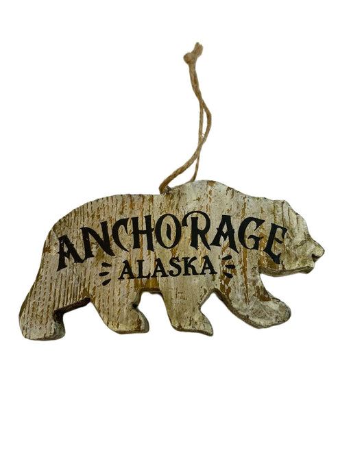 Anchorage Alaska, Wooden Ornament COLLECTIBLES / ORNAMENTS