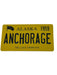 Anchorage Yellow License Plate, Magnet COLLECTIBLES / MAGNETS