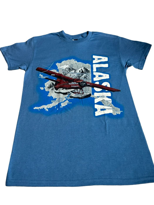Ariel View Bush Plane, Adult T-shirt SOFT GOODS / T-SHIRT