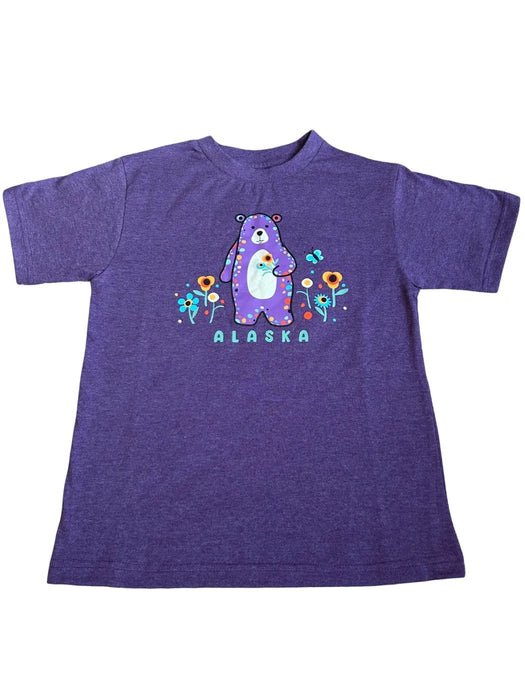 Bear Dots Picking Flowers, Youth Shirt SOFT GOODS / KIDS
