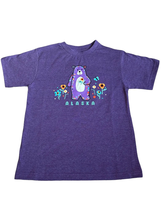 Bear Dots Picking Flowers, Youth Shirt SOFT GOODS / T-SHIRT