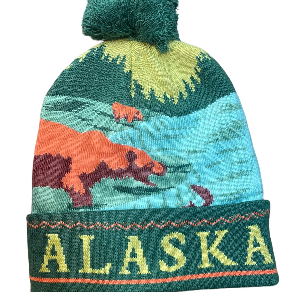 Bear Fishing, Knit Hat