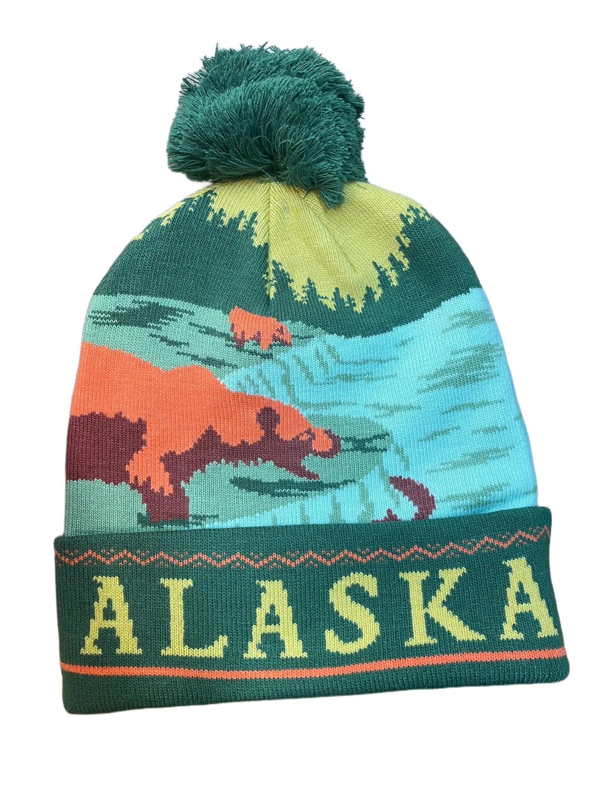 Bear Fishing, Knit Hat — Polar Bear Gifts - Main Image