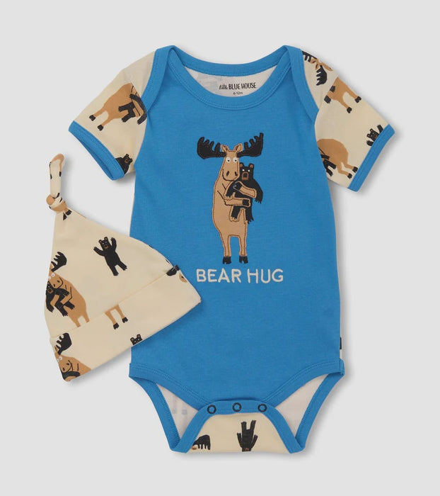 Bear Hug Embroidered Baby Body Suit Soft Goods / Baby