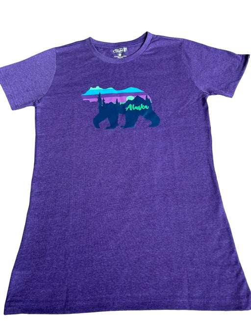 Bear Shape Aurora Landscape, Adult T-shirt SOFT GOODS / T-SHIRT
