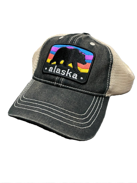 Bear Sunset Patch, Trucker Hat WEARABLES / BASEBALL HATS