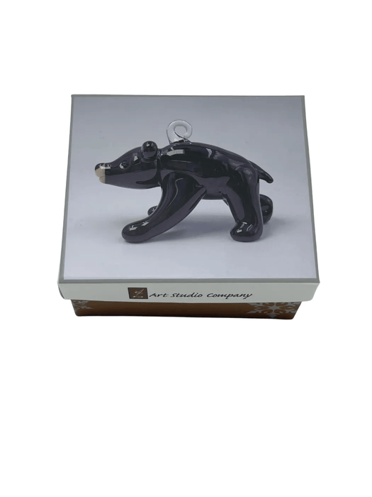 Black Bear, Blown Glass Ornament COLLECTIBLES / ORNAMENTS