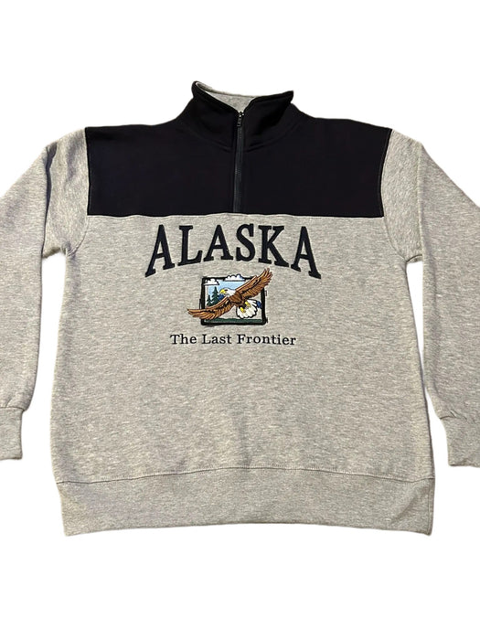 Block Navy,  Eagle 1/4 Zip Pull over Sweatshirt SOFT GOODS / S-SHIRTS
