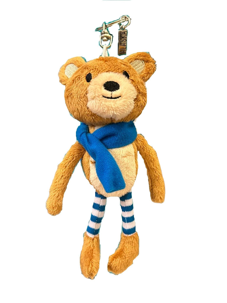 Brown Bear with Scarf Plush Pal, Keychain — Polar Bear Gifts
