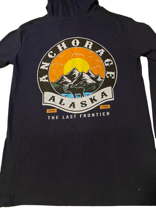 Circle Moose Anchorage, Hooded Long Sleeve Shirt SOFT GOODS / LONG SLEEVES