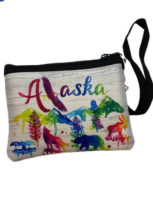 Coin Purse Alaska Animals Watercolor Drip Art TRAVEL / ACCESSORIES