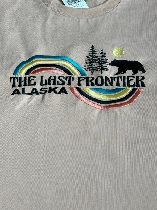 Curved Stripe Bear Last Frontier, Embroidered Shirt SOFT GOODS / T-SHIRT