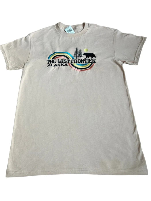 Curved Stripe Bear Last Frontier, Embroidered Shirt SOFT GOODS / T-SHIRT