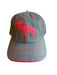 Denim, Pink Moose, Baseball Hat WEARABLES / BASEBALL HATS