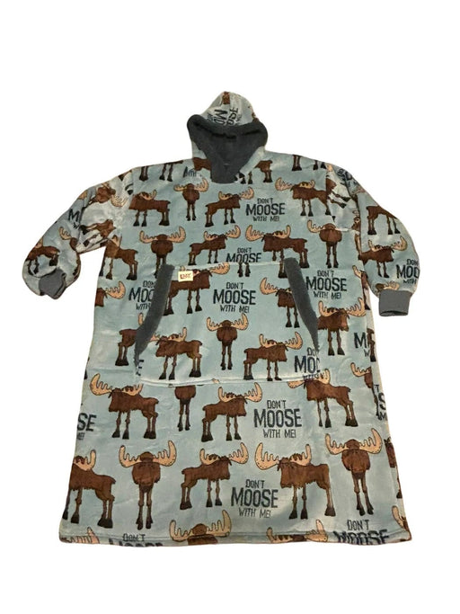 Don't Moose with me, Blanket Sleep Hoodie Soft goods/ SleepShirts