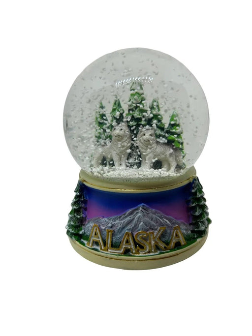 Double Wolf Snow Globe Snow Globes